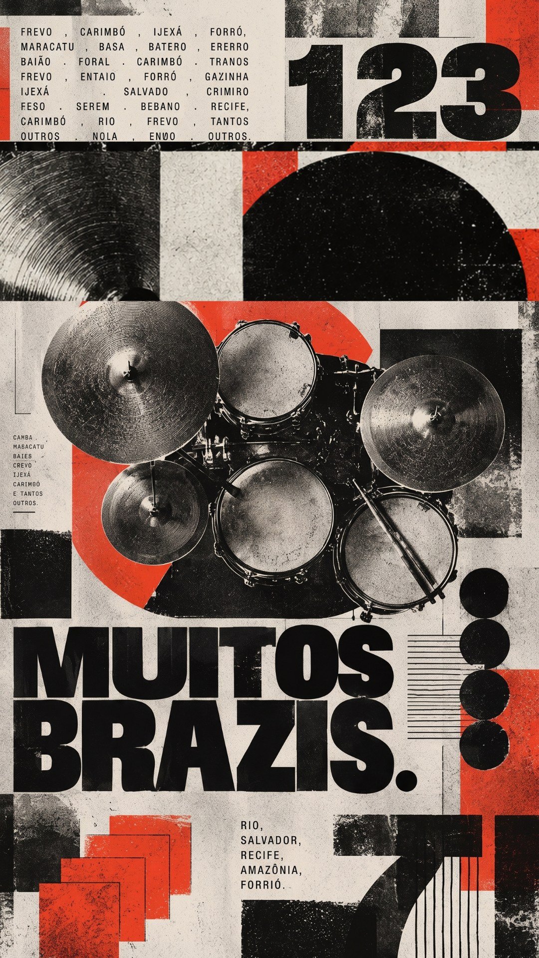 Poster Muitos Brazis – Colab ORITMO.com x Cássio Cunha