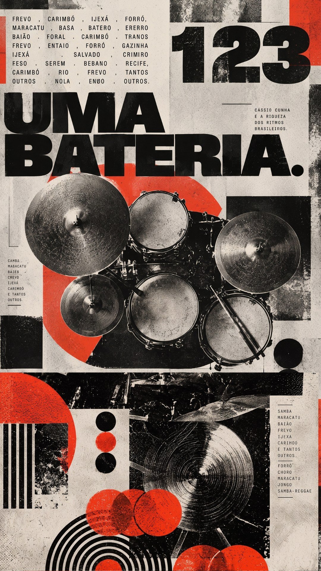 Poster Uma Bateria – Colab ORITMO.com x Cássio Cunha