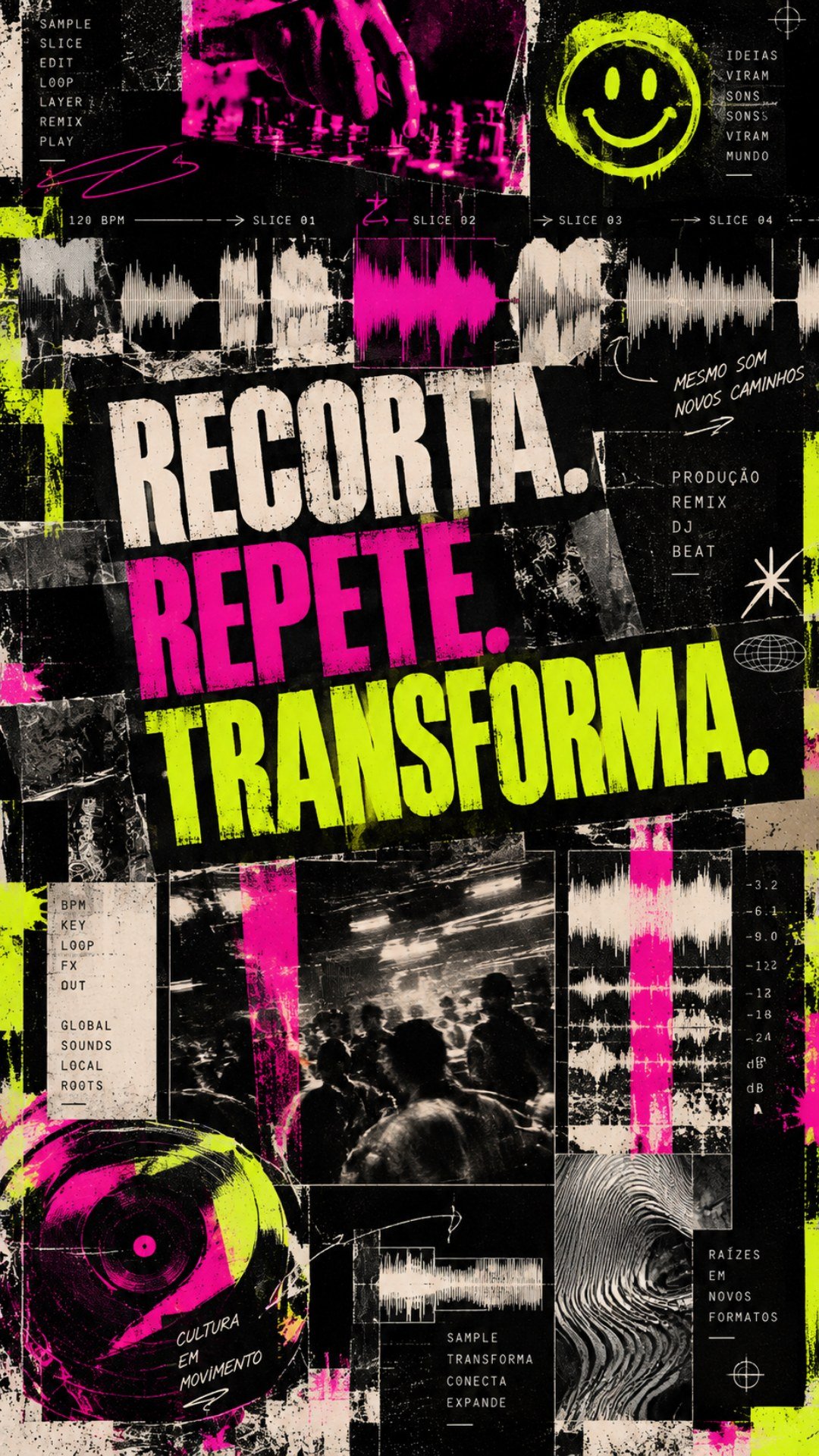 Poster Recorta. Repete. Transforma. – Colab ORITMO.com x Ricardo Imperatore